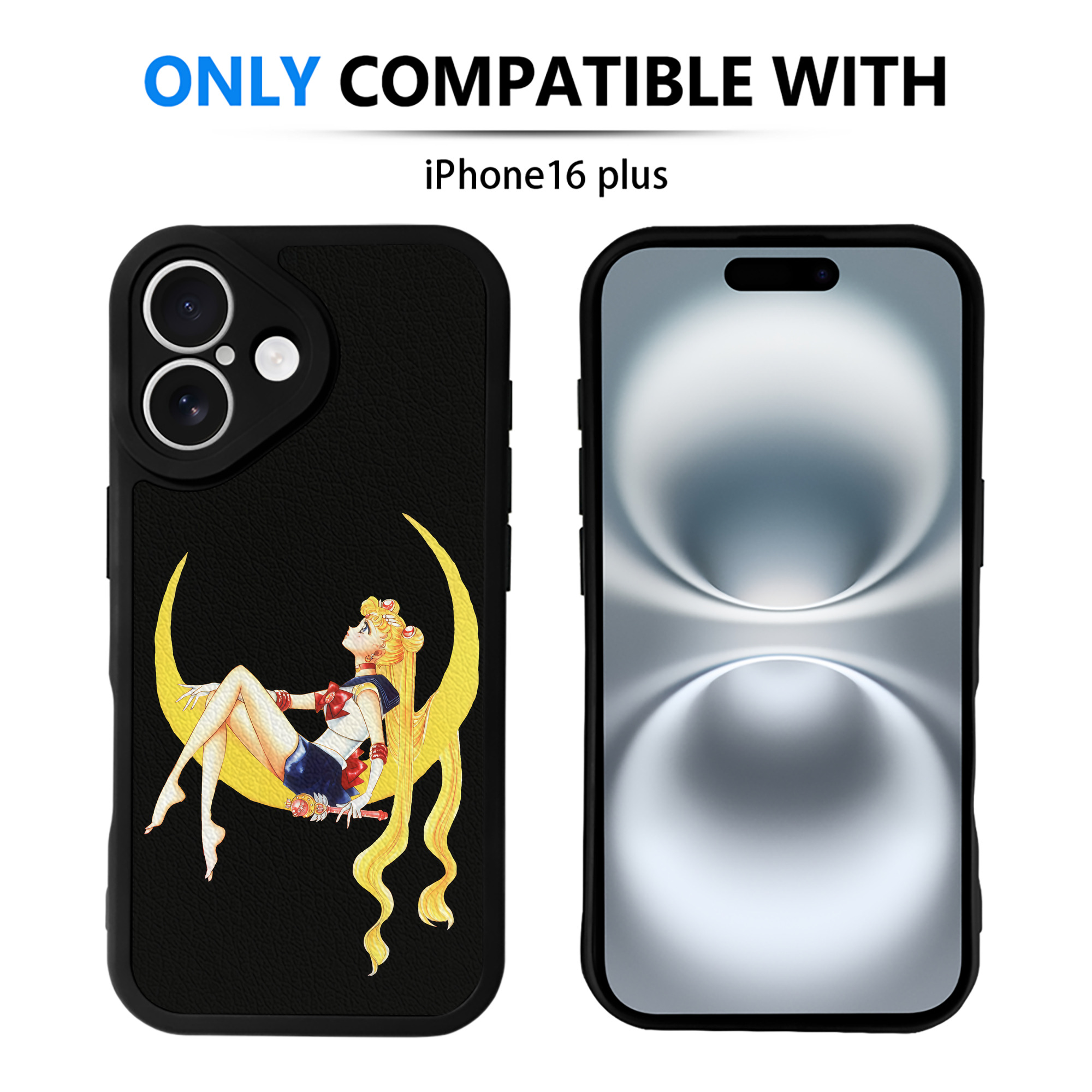 （画像用） 美少女戦士セーラームーン 月野 うさぎ つきの うさぎ Sailor Moon Tsukino Usagi 【iPhone 16シリーズ対応】シリコンスマホケース（レザー調） 材質：シリコン